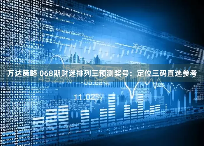 万达策略 068期财迷排列三预测奖号：定位三码直选参考
